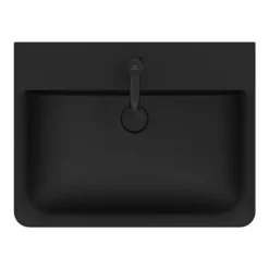 Ideal Standard Connect Air Cube Silk Black 600mm Wall Mounted / Vanity Basin -Modern Bath Shop e0298v3ai.4