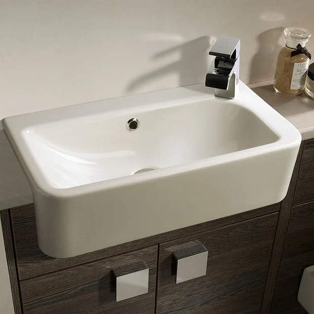 Roper Rhodes Geo 540mm Slimline Semi-Countertop Basin 1 Roper Rhodes Geo 540mm Slimline Semi-Countertop Basin