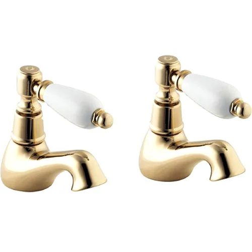 Deva Georgian Basin Taps - Gold 1 Deva Georgian Basin Taps - Gold