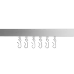 Croydex Slenderline Silver Shower Rail Kit -Modern Bath Shop gp87000ai1