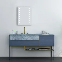 Brooklyn Dot 390 X 500mm Battery Operated Illuminated LED Mirror -Modern Bath Shop gs014x7bt d3