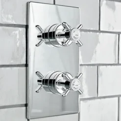 Heritage - Dawlish Dual Control Recessed Valve - Chrome -Modern Bath Shop heritagedorchesterdualcontrolrecessedvalvechromesdc04d1