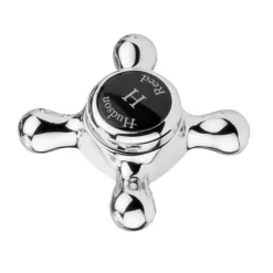 Hudson Reed Topaz Black 3 Tap Hole Basin Mixer + Pop-up Waste