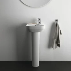 Ideal Standard I.Life A 350mm 1TH Handrinse Basin + Full Pedestal 11 Ideal Standard I.Life A 350mm 1TH Handrinse Basin + Full Pedestal -Modern Bath Shop isila35fp d4