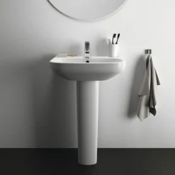 Ideal Standard I.Life A 1TH Washbasin + Full Pedestal -Modern Bath Shop isila55fp d4