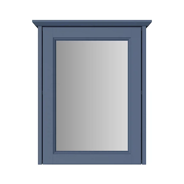 Heritage Caversham Single Door Mirror Wall Cabinet - Maritime Blue 1 Heritage Caversham Single Door Mirror Wall Cabinet - Maritime Blue