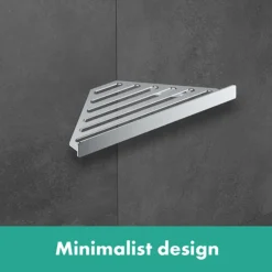 Hansgrohe AddStoris Chrome Corner Shower Basket -Modern Bath Shop lifestyle 1