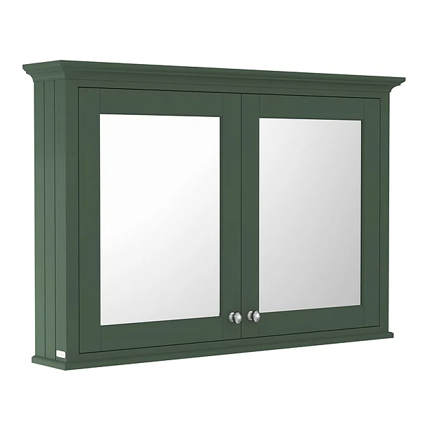 Old London 1050mm Mirror Cabinet - Hunter Green 1 Old London 1050mm Mirror Cabinet - Hunter Green