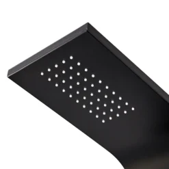 Milan Shower Tower Panel - Matt Black (Thermostatic) -Modern Bath Shop mb3bsp d2
