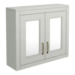 Chatsworth 690mm Grey 2-Door Mirror Cabinet -Modern Bath Shop mcabgryd2