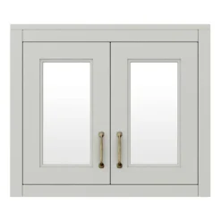 Chatsworth 690mm Grey 2-Door Mirror Cabinet -Modern Bath Shop mcabgrynd2