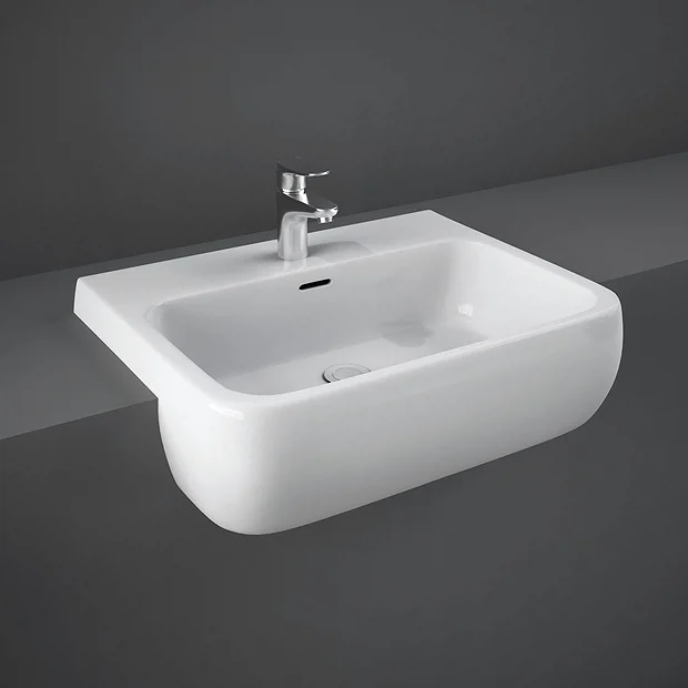 RAK Metropolitan 52cm Semi Recessed Basin 1TH 1 RAK Metropolitan 52cm Semi Recessed Basin 1TH