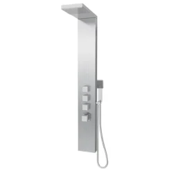 Milan Modern Stainless Steel Tower Shower Panel (Thermostatic) -Modern Bath Shop milanmodernstainlesssteeltowershowerpanelthermostaticnd1