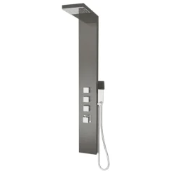 Milan Shower Tower Panel - Dark Chrome (Thermostatic) -Modern Bath Shop milanshowertowerpaneldarkchromed1
