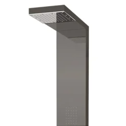 Milan Shower Tower Panel - Dark Chrome (Thermostatic) -Modern Bath Shop milanshowertowerpaneldarkchromed2