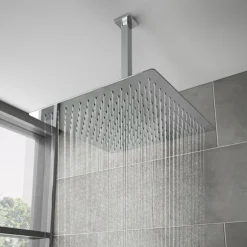 Milan Twin Concealed Thermostatic Valve + 400x400mm Rainfall Shower Head -Modern Bath Shop milsp06 d7