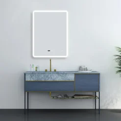 Toreno 600 X 800mm LED Bluetooth Mirror Incl. Shaver Socket + Anti-Fog -Modern Bath Shop mir010n d3
