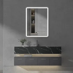 Toreno 600 X 800mm LED Bluetooth Mirror Incl. Shaver Socket + Anti-Fog -Modern Bath Shop mir010n d4