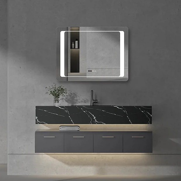 Toreno 800x600mm LED Illuminated Bathroom Mirror Inc. Anti-Fog & Touch Sensor 5 Toreno 800x600mm LED Illuminated Bathroom Mirror Inc. Anti-Fog & Touch Sensor - Image 5
