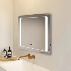 Toreno 800x600mm LED Illuminated Bathroom Mirror Inc. Anti-Fog & Touch Sensor 11 Toreno 800x600mm LED Illuminated Bathroom Mirror Inc. Anti-Fog & Touch Sensor -Modern Bath Shop mir019 d4n