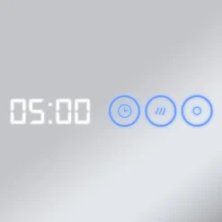 Toreno 800x600mm LED Illuminated Mirror Incl. Anti-Fog, Digital Clock & Touch Sensor -Modern Bath Shop mir042 d1