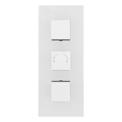 Milan Triple Square Concealed Thermostatic Shower Valve With Diverter - Chrome -Modern Bath Shop misvcd02 n d1