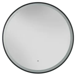 Heritage Newick Black 590mm Illuminated Circular Mirror With Demister Pad 5 Heritage Newick Black 590mm Illuminated Circular Mirror With Demister Pad -Modern Bath Shop mnebl590 d1
