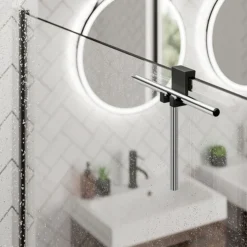 HIB Chrome Shower Squeegee + Rubber Holder