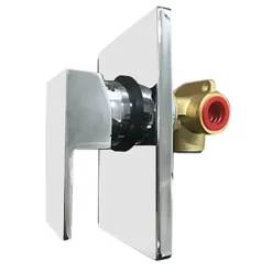 Monza Modern Concealed Manual Shower Valve - Chrome -Modern Bath Shop plzmsv nw d3
