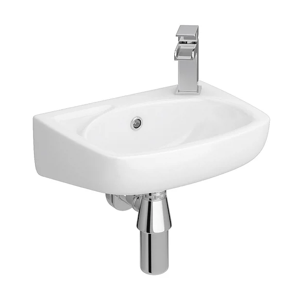 Nuie 350mm Wall Hung Basin - 1 Tap Hole 2 Nuie 350mm Wall Hung Basin - 1 Tap Hole - Image 2