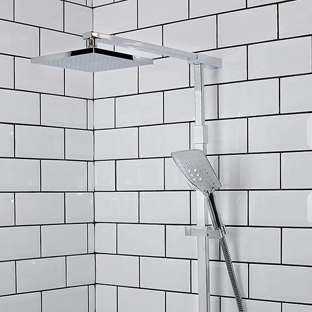 Bristan Quadrato Thermostatic Bar Shower Valve With Rigid Riser + Fast Fit Kit 1 Bristan Quadrato Thermostatic Bar Shower Valve With Rigid Riser + Fast Fit Kit