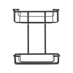 Croydex Matt Black Two Tier Cosmetic Shower Basket