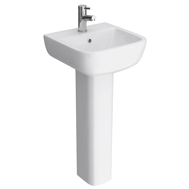RAK Series 600 40cm Basin With Full Pedestal 2 RAK Series 600 40cm Basin With Full Pedestal - Image 2