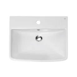 RAK Summit 60cm Basin 1TH & Pedestal -Modern Bath Shop raksummit60cmbasin1thpedestald1