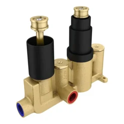 Arezzo Matt Black Round Shower Package With Concealed Valve + Head -Modern Bath Shop rd2blkpk d1