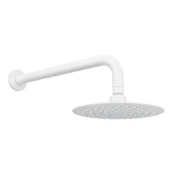 Arezzo Matt White Round Shower Package With Concealed Valve + Head -Modern Bath Shop rd2mwpkd4