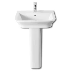 Roca - The Gap 550mm 1 Tap Hole Basin With Full Pedestal