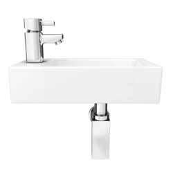 Rondo Wall Hung Small Cloakroom Basin Package -Modern Bath Shop ronpkd2