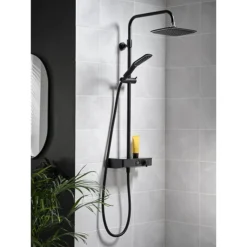 Triton Push Button Thermostatic Shower Mixer - Matte Black