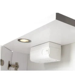 Croydex Shire 2 Door Mirror Cabinet With Light & Shaver Socket - White -Modern Bath Shop shiremirrorcabverylargealt