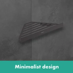 Hansgrohe AddStoris Matt Black Corner Shower Basket -Modern Bath Shop shower lifestly 2