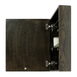 550mm Slimline Mirror Cabinet Dark Oak -Modern Bath Shop smcdo d1