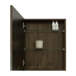 550mm Slimline Mirror Cabinet Dark Oak -Modern Bath Shop smcdo d2