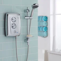 Triton T80Z 9.5 KW Fast-Fit Electric Shower - Chrome -Modern Bath Shop sp8chr9zff d2