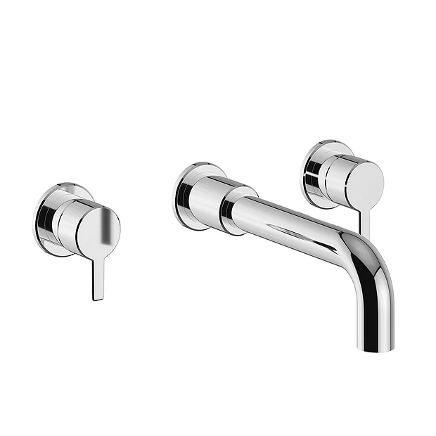 Heritage Dartmouth 3 Taphole Wall Mounted Basin Mixer - Chrome 1 Heritage Dartmouth 3 Taphole Wall Mounted Basin Mixer - Chrome