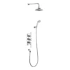 Burlington Medici Trent Thermostatic Concealed Two Outlet Shower Valve, Hose & Handset With Fixed Head