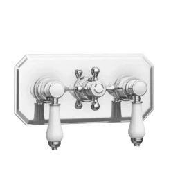 Trafalgar Traditional Shower Package With Fixed Head, Slide Rail Kit + Bath Spout -Modern Bath Shop tradpk04 d1