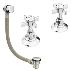 Chatsworth Traditional Deck Bath Side Valves With Freeflow Bath Filler