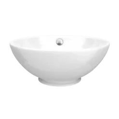 Venice Floating Basin Shelf (Gloss White - 1200mm Wide) Incl. 2 Round Basins -Modern Bath Shop v12gwslf2rb d2