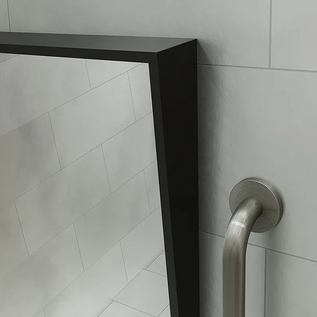 Venice Matt Black 500 X 800mm Angled Mirror 1 Venice Matt Black 500 X 800mm Angled Mirror